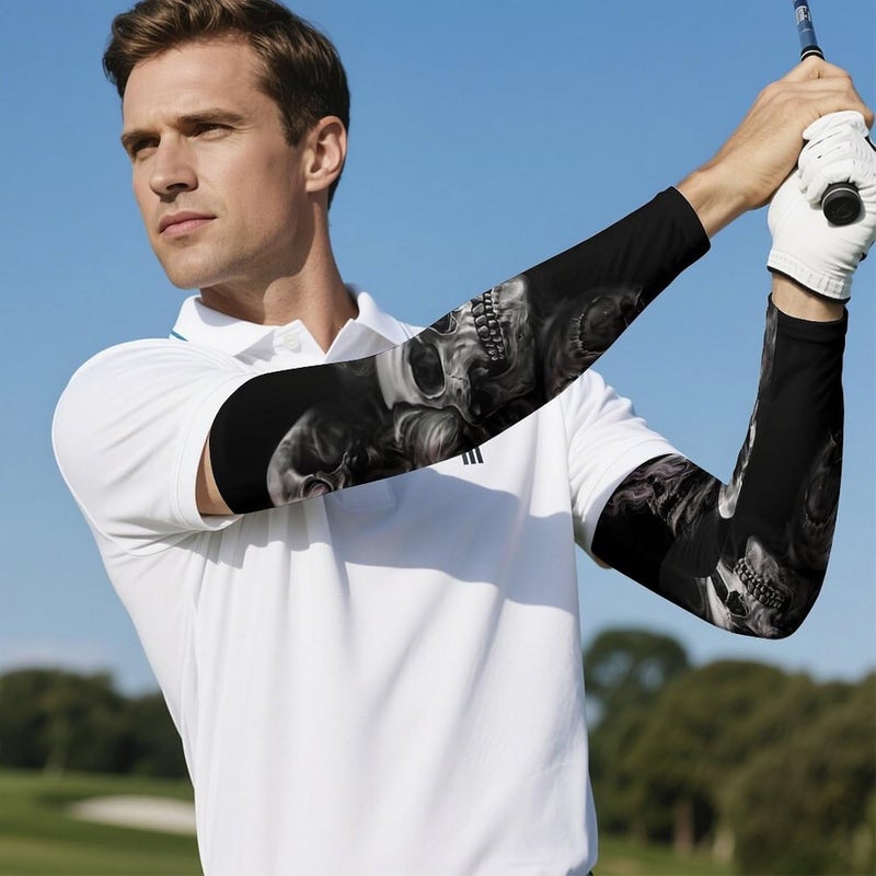 QiErDesign Marble Sports Compression Arm Sleeves for Men & Women - Youth Arm Sleeve Baseball Volleyball Sleeves & Basketball Sleeve - Image 5